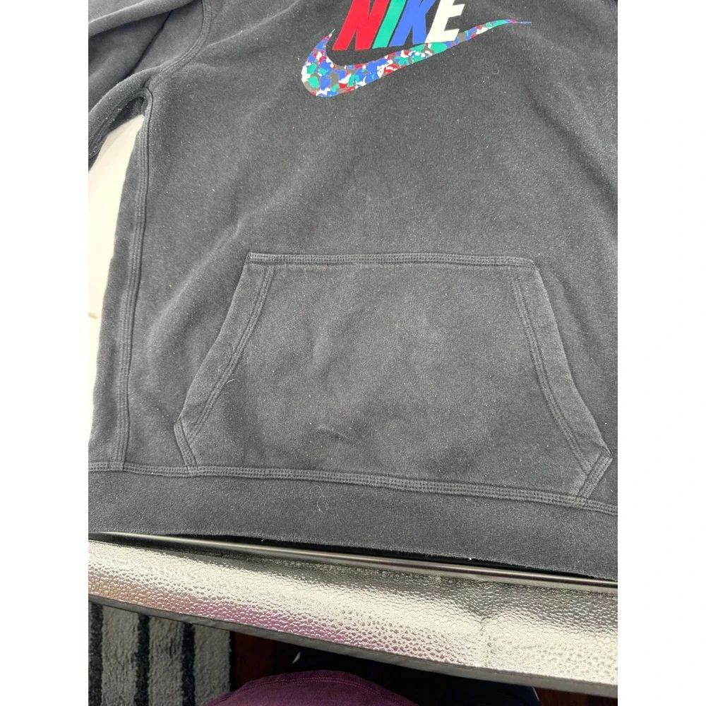 Nike Kids Gray Hoodie‎ Sweatshirt Colorblock Swoosh Pullover XL